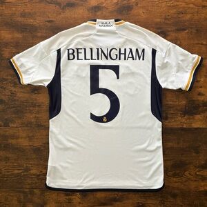 Real Madrid 2023/24 Home Soccer Jersey – Bellingham 5